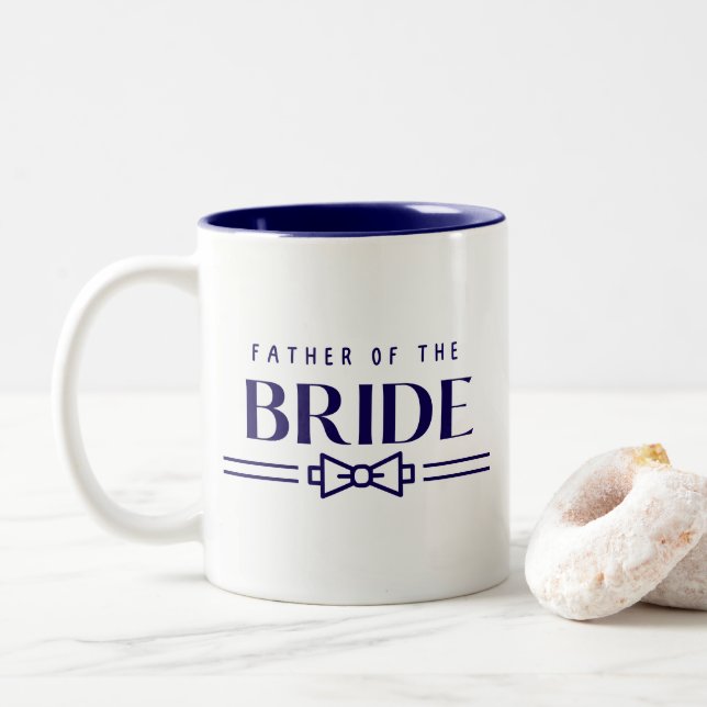 Caneca De Café Em Dois Tons Father of Bride (Com Donut)