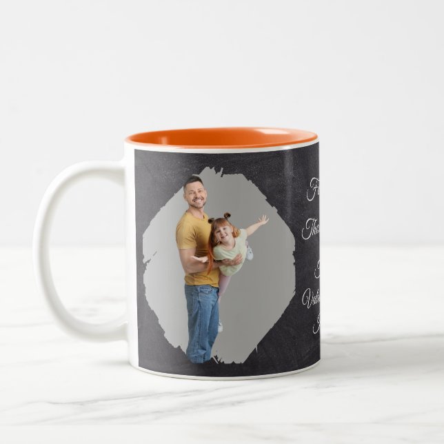 Caneca De Café Em Dois Tons Father's Day Mugs Full Photo Personalized (Esquerda)