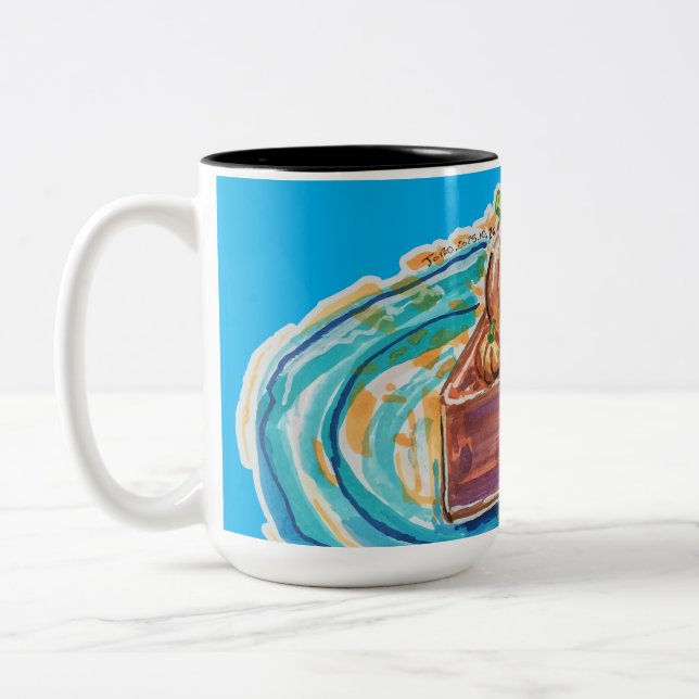 Caneca De Café Em Dois Tons Fatia de Torta de Abóbora (Esquerda)