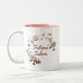 Caneca De Café Em Dois Tons Fatima Zahra Floral Mug