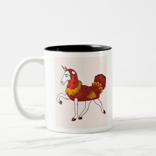 Caneca De Café Em Dois Tons Fato de Peru Unicórnio (Esquerda)