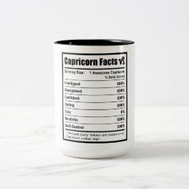 Caneca De Café Em Dois Tons Fatos de Nutrição de Capricórnio