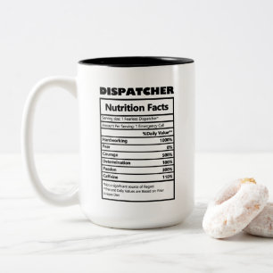 Caneca De Café Em Dois Tons fatos de trabalho do despachante legal