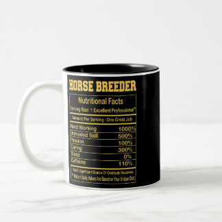 Caneca De Café Em Dois Tons Fatos Nutricionais do reprodutor de cavalos com ch