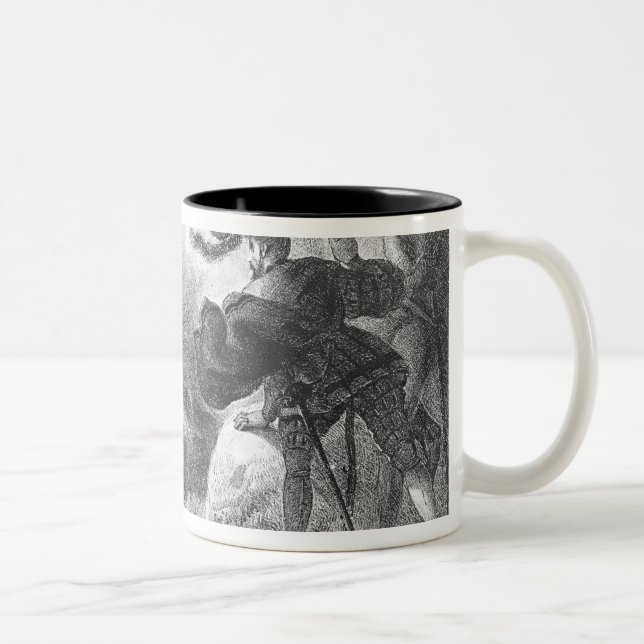 Caneca De Café Em Dois Tons Faust e Mephistopheles nas bruxas (Direita)