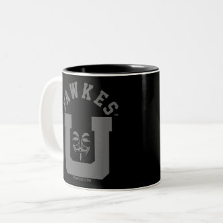 Caneca De Café Em Dois Tons FawkesU Cinza Face A Mug De Dois Tons
