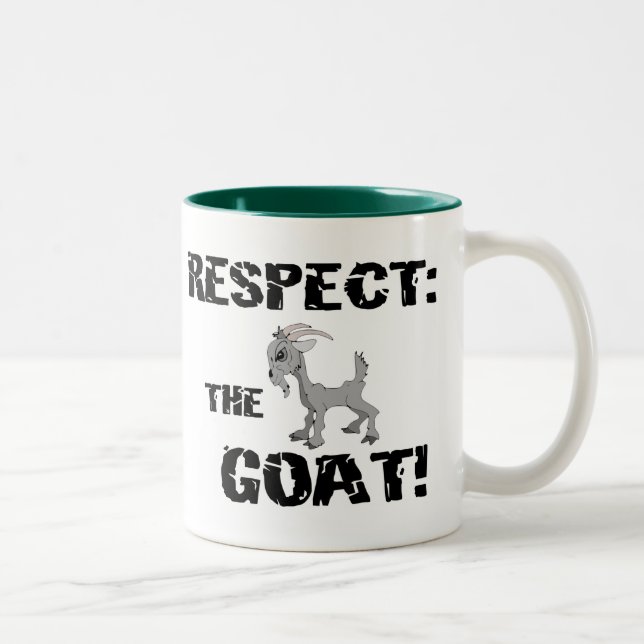 Caneca De Café Em Dois Tons Fazenda De Capim Respeita Caprino Pai (Direita)