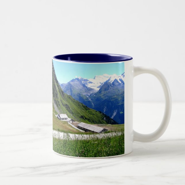 Caneca De Café Em Dois Tons Fazenda de gado La Chaux (Direita)