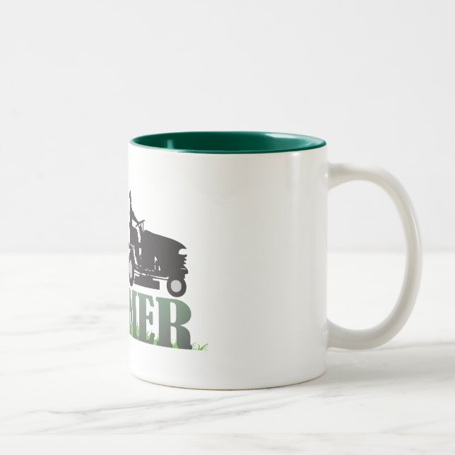 Caneca De Café Em Dois Tons Fazendeiro do gramado (Direita)