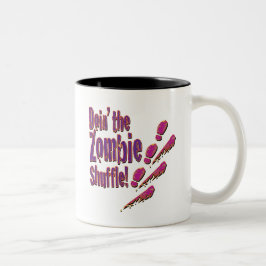 Caneca De Café Em Dois Tons Fazendo o Zombie Shuffle