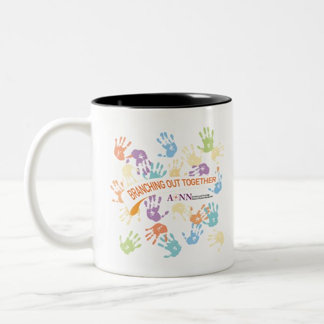 Caneca De Café Em Dois Tons Fazendo Rotação Juntos (Esquerda)
