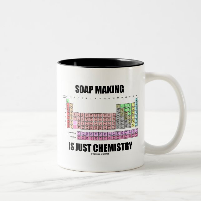 Caneca De Café Em Dois Tons Fazer De Sabão É Apenas Química (Direita)