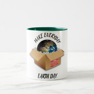 CANECA DE CAFÉ EM DOIS TONS FAZER O DIA DA TERRA DE TODOS OS DIAS