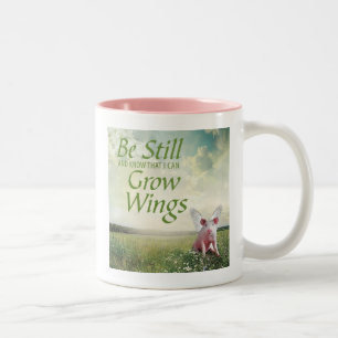 Caneca De Café Em Dois Tons Fé nos Porcos
