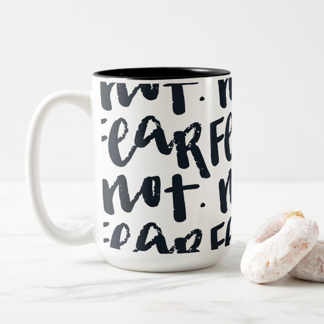 Caneca De Café Em Dois Tons Fear not (Com Donut)