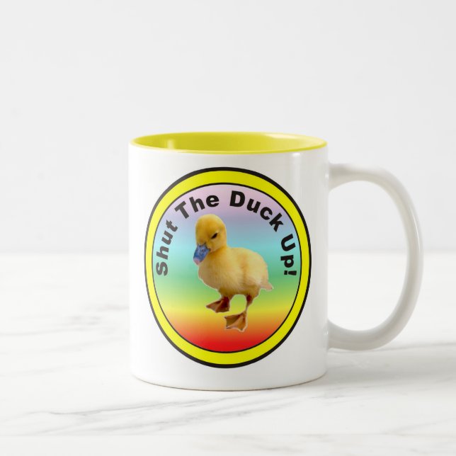 Caneca De Café Em Dois Tons Feche o pato acima (Direita)