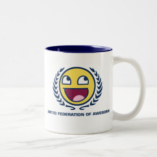 Caneca De Café Em Dois Tons Federação unida de impressionante