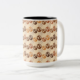 Caneca De Café Em Dois Tons Feijões de café