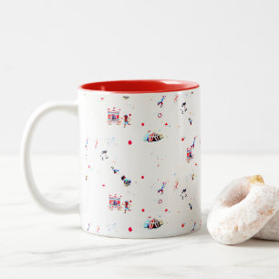 Caneca De Café Em Dois Tons feira de grande tenda inspirada em circo