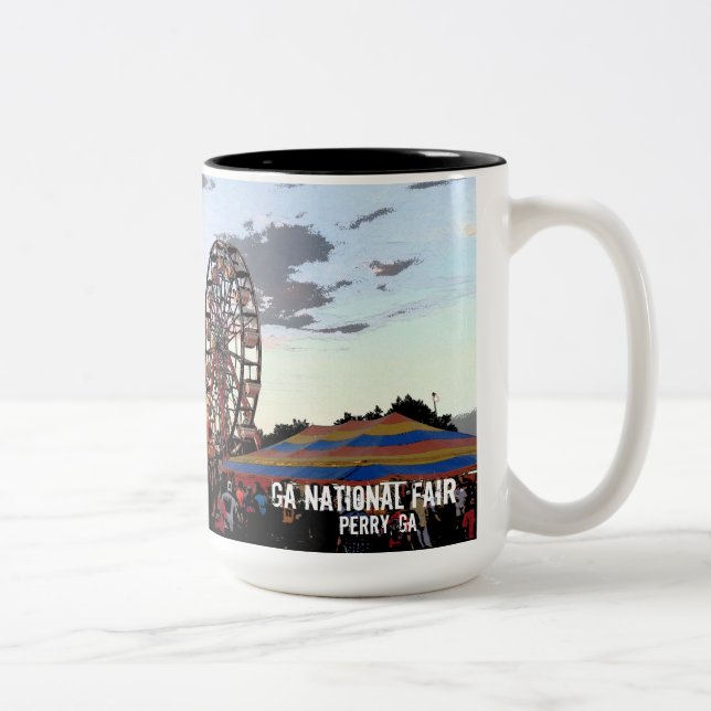 Caneca De Café Em Dois Tons Feira nacional de Geórgia, Perry GA (Direita)