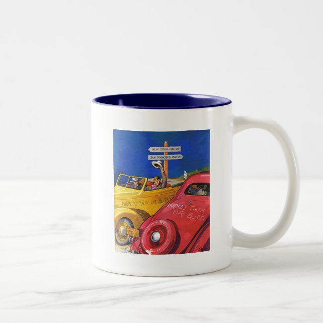Caneca De Café Em Dois Tons Feira ou busto do mundo (Direita)