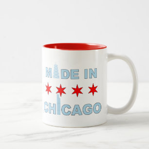 Caneca De Café Em Dois Tons Feito em Chicago, Illinois
