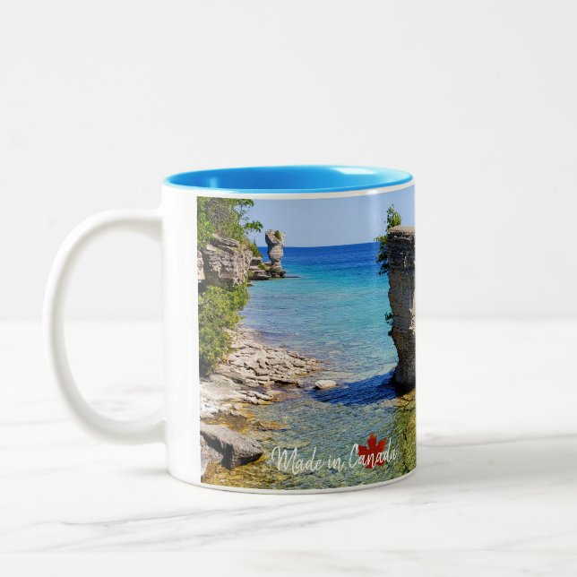 Caneca De Café Em Dois Tons Feito no Canadá - A visão de dois tons (Esquerda)