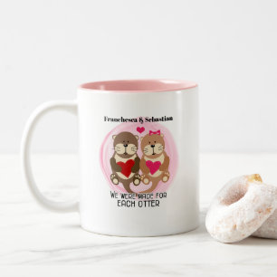 Caneca De Café Em Dois Tons Feito Para Cada Dia de os namorados