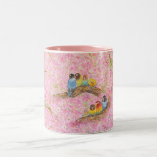 Caneca De Café Em Dois Tons Felicidade da família cor-de-rosa
