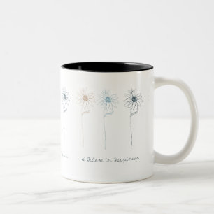 Caneca De Café Em Dois Tons Felicidade Daisy Flowers