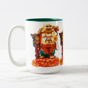 Caneca De Café Em Dois Tons Felicidade de sorriso Buddha