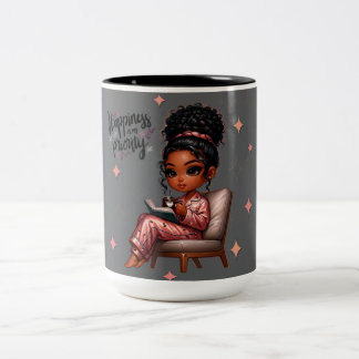 Caneca De Café Em Dois Tons Felicidade é minha prioridade