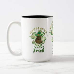 Caneca De Café Em Dois Tons Felicidade é ser irlandês