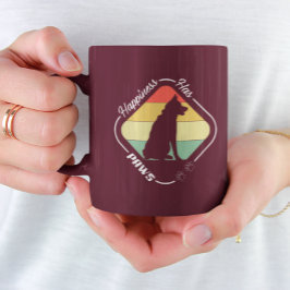 Caneca De Café Em Dois Tons Felicidade tem patas Design