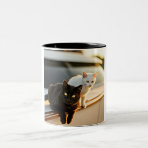 Caneca De Café Em Dois Tons Feline Yacht Life Mug