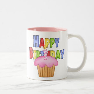 Caneca De Café Em Dois Tons Feliz aniversário