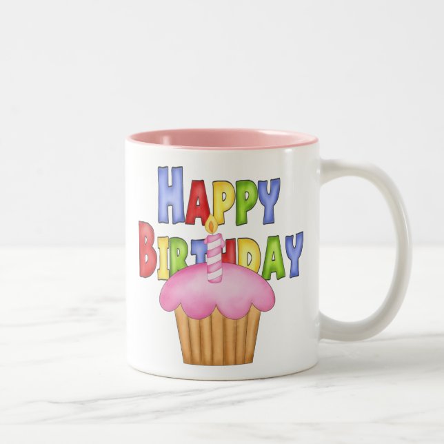 Caneca De Café Em Dois Tons Feliz aniversário (Direita)