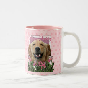 Caneca De Café Em Dois Tons Feliz aniversario - golden retriever - Mickey