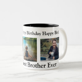 Caneca De Café Em Dois Tons Feliz aniversário para o Melhor Irmão Nunca