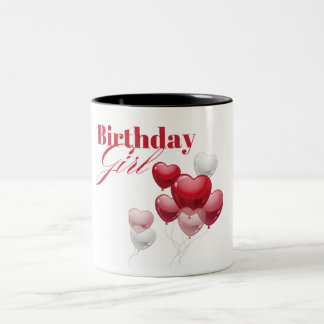 Caneca De Café Em Dois Tons Feliz Aniversário Rapariga design
