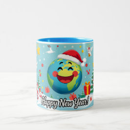 Caneca De Café Em Dois Tons Feliz ano novo