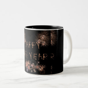 Caneca De Café Em Dois Tons Feliz ano novo
