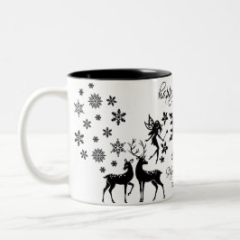 Caneca De Café Em Dois Tons feliz ano novo 2025