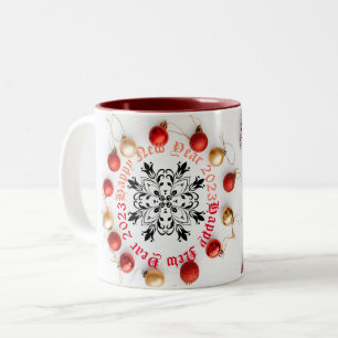 Caneca De Café Em Dois Tons Feliz ano novo Café De Dois Tons Mug 2023