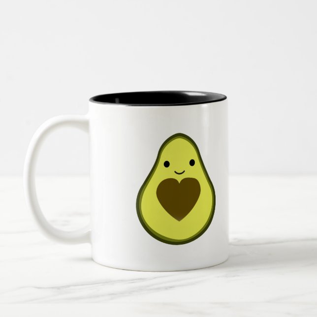Caneca De Café Em Dois Tons Feliz Avocado do Cachai (Esquerda)