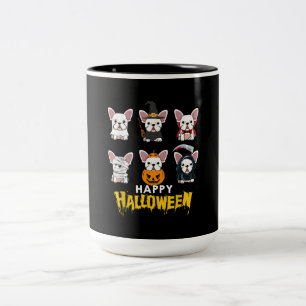 Caneca De Café Em Dois Tons Feliz Cachorros Engraçados Figurino Cachorro Bonit