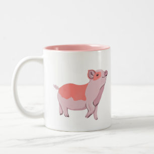 Caneca De Café Em Dois Tons Feliz como um canil