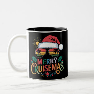 Caneca De Café Em Dois Tons Feliz Cruisemas 2024 Natal Papai Noel Rena