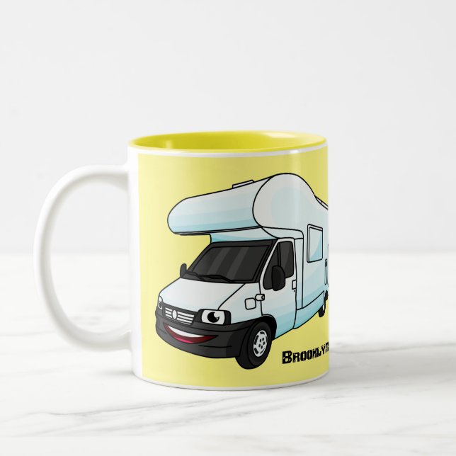Caneca De Café Em Dois Tons Feliz desenho animado da câmera (Esquerda)