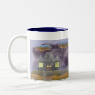 Caneca De Café Em Dois Tons Feliz Dia das Bruxas - design 1
